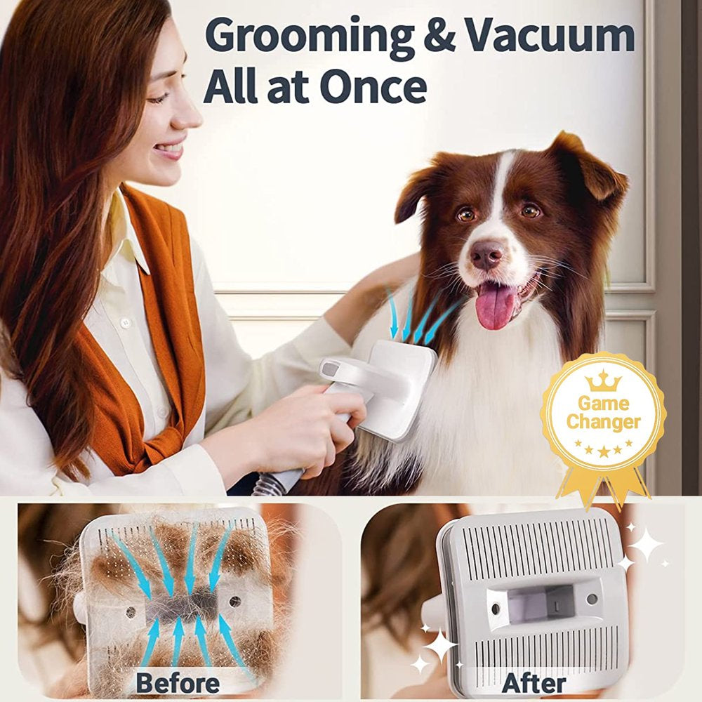 ULTIMATE 7-in-1 PET GROOMING KIT: whisper-quiet pet grooming vacuum with large 1.5L dust cup. PERFECT for shedding control. INCLUDES 7 professional tools for precise grooming of dogs, cats and all pet hair! + BEST for HOME & CAR cleaning!